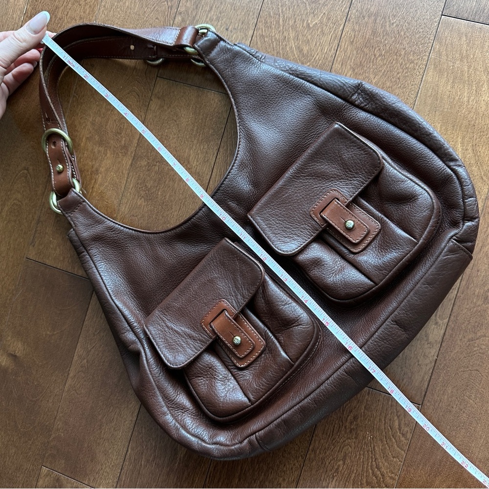 Vintage Lauren Ralph Lauren Dark Brown Leather Shoulder Bag - Picture 13 of 16